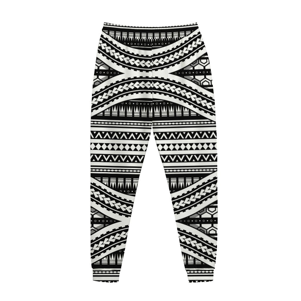 Maori Tattoo Polynesian Tribal Print Jogger Pants