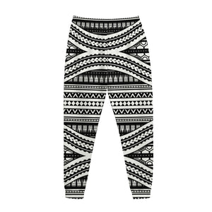 Maori Tattoo Polynesian Tribal Print Jogger Pants