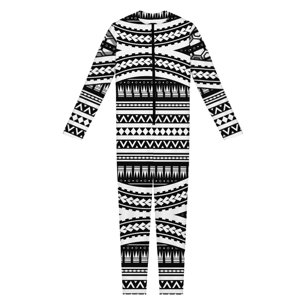 Maori Tattoo Polynesian Tribal Print Jumpsuit