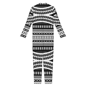 Maori Tattoo Polynesian Tribal Print Jumpsuit