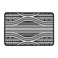 Maori Tattoo Polynesian Tribal Print Kitchen Mat