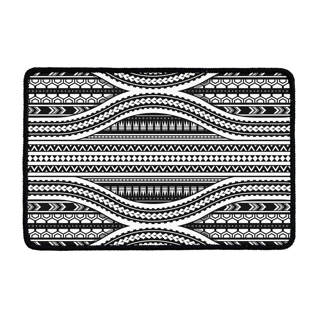 Maori Tattoo Polynesian Tribal Print Kitchen Mat