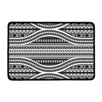 Maori Tattoo Polynesian Tribal Print Kitchen Mat