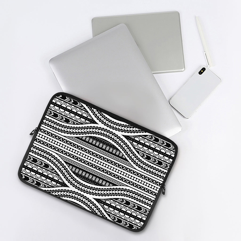 Maori Tattoo Polynesian Tribal Print Laptop Sleeve