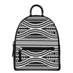 Maori Tattoo Polynesian Tribal Print Leather Backpack