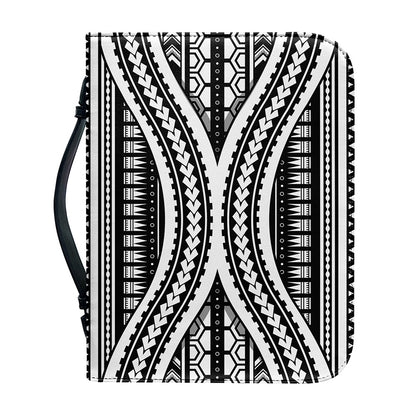 Maori Tattoo Polynesian Tribal Print Leather Bible Cover