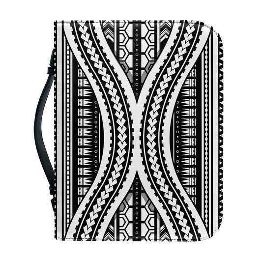 Maori Tattoo Polynesian Tribal Print Leather Bible Cover