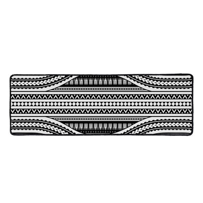 Maori Tattoo Polynesian Tribal Print Long Kitchen Mat