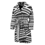 Maori Tattoo Polynesian Tribal Print Men's Bathrobe