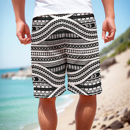 Maori Tattoo Polynesian Tribal Print Men's Cargo Shorts
