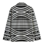 Maori Tattoo Polynesian Tribal Print Men's Cotton Blazer