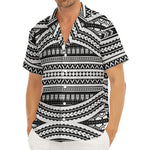 Maori Tattoo Polynesian Tribal Print Men's Deep V-Neck Shirt