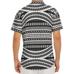 Maori Tattoo Polynesian Tribal Print Men's Deep V-Neck Shirt