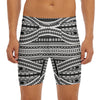 Maori Tattoo Polynesian Tribal Print Men's Long Boxer Briefs