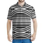 Maori Tattoo Polynesian Tribal Print Men's Polo Shirt