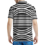 Maori Tattoo Polynesian Tribal Print Men's Polo Shirt