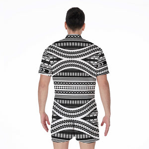 Maori Tattoo Polynesian Tribal Print Men's Rompers