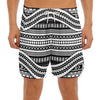 Maori Tattoo Polynesian Tribal Print Men's Split Running Shorts