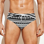 Maori Tattoo Polynesian Tribal Print Men's Swim Briefs