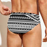 Maori Tattoo Polynesian Tribal Print Men's Swim Briefs