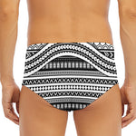 Maori Tattoo Polynesian Tribal Print Men's Triangle Swim Briefs
