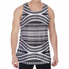 Maori Tattoo Polynesian Tribal Print Men's Velvet Tank Top