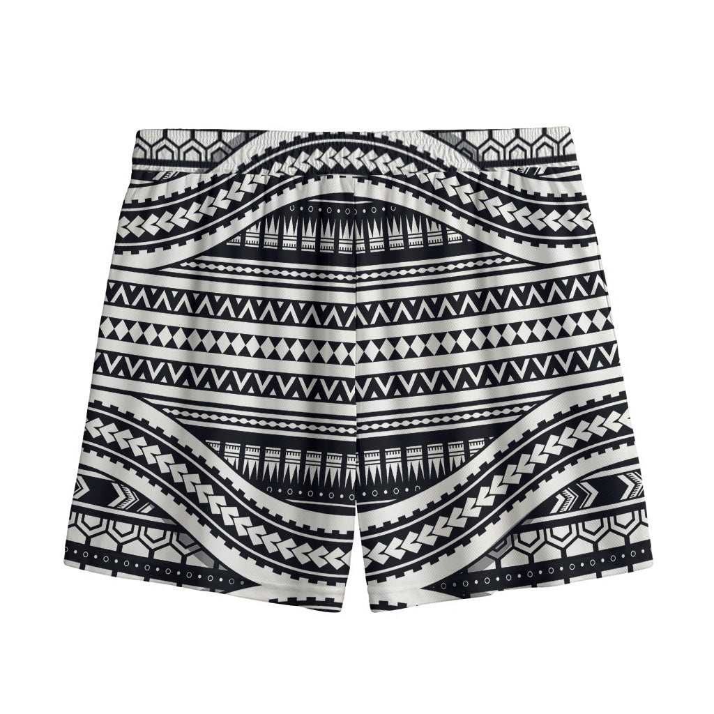 Maori Tattoo Polynesian Tribal Print Mesh Shorts