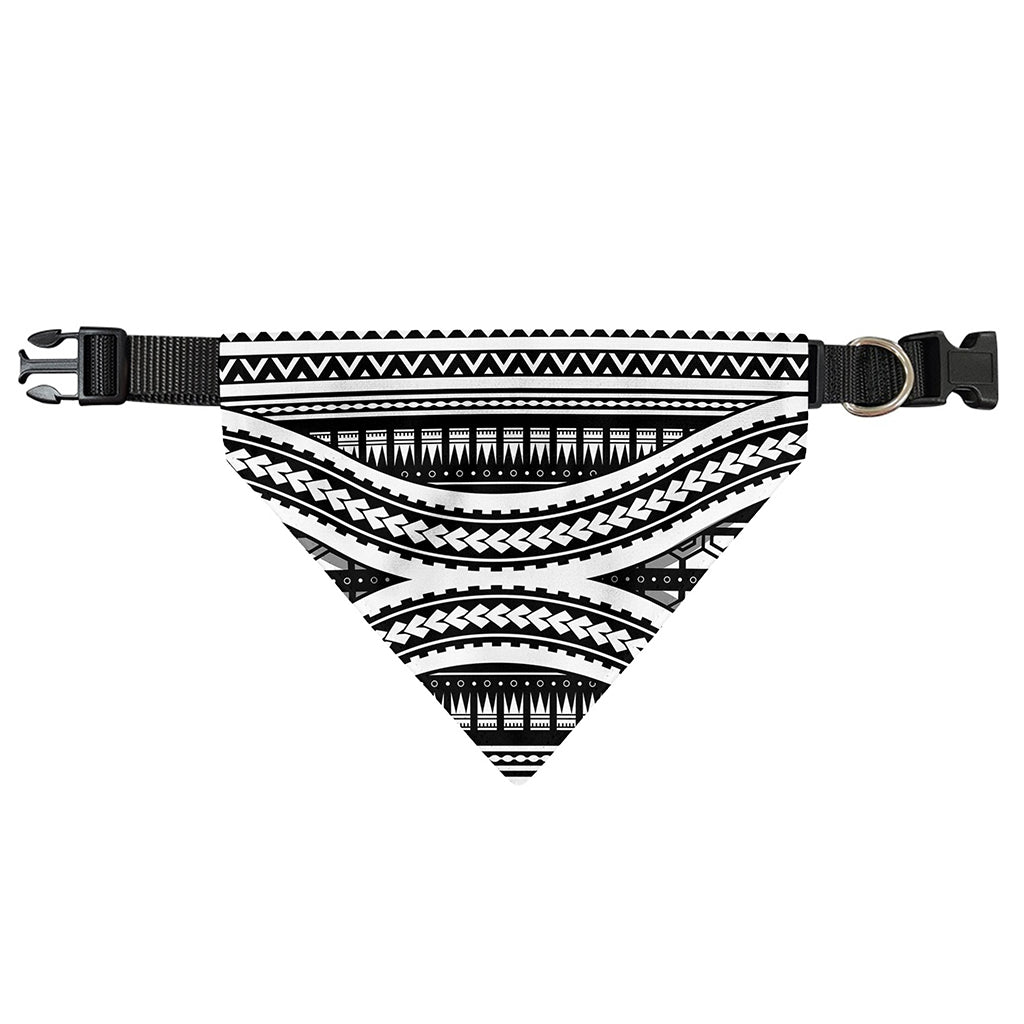 Maori Tattoo Polynesian Tribal Print Over The Collar Dog Bandana