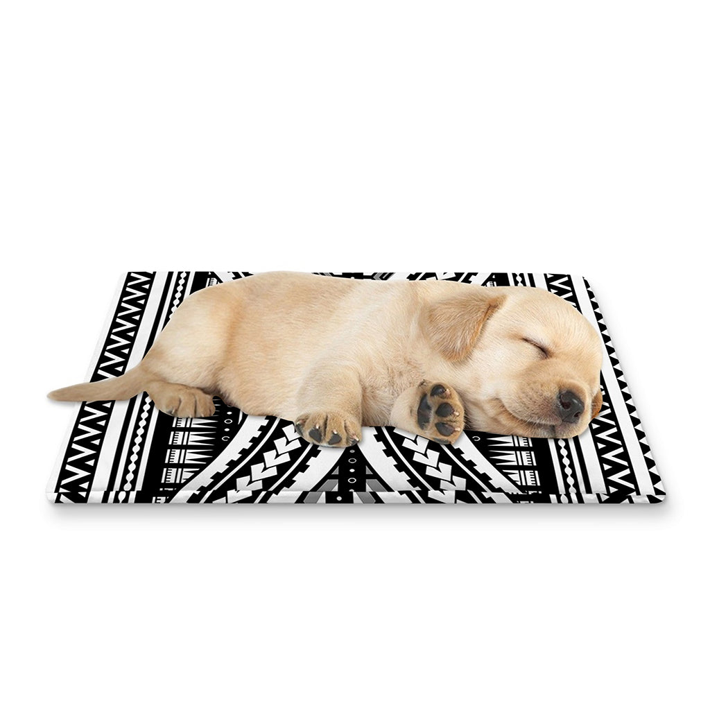 Maori Tattoo Polynesian Tribal Print Pet Cooling Mat Cover
