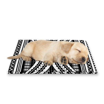 Maori Tattoo Polynesian Tribal Print Pet Cooling Mat Cover