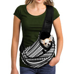 Maori Tattoo Polynesian Tribal Print Pet Sling Carrier