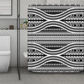 Maori Tattoo Polynesian Tribal Print Polyester Shower Curtain