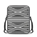 Maori Tattoo Polynesian Tribal Print Rectangular Crossbody Bag