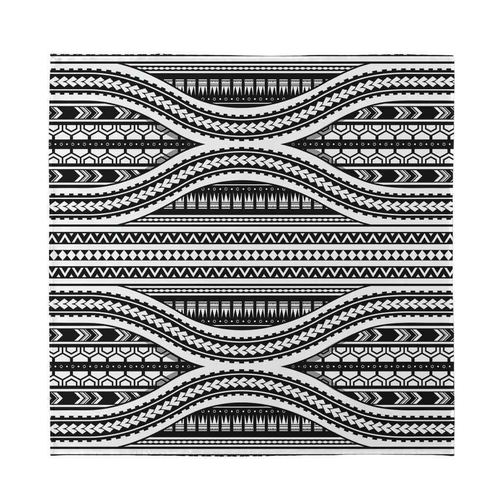 Maori Tattoo Polynesian Tribal Print Silk Bandana