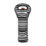 Maori Tattoo Polynesian Tribal Print Single Neoprene Wine Tote