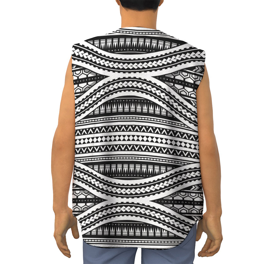 Maori Tattoo Polynesian Tribal Print Sleeveless Baseball Jersey