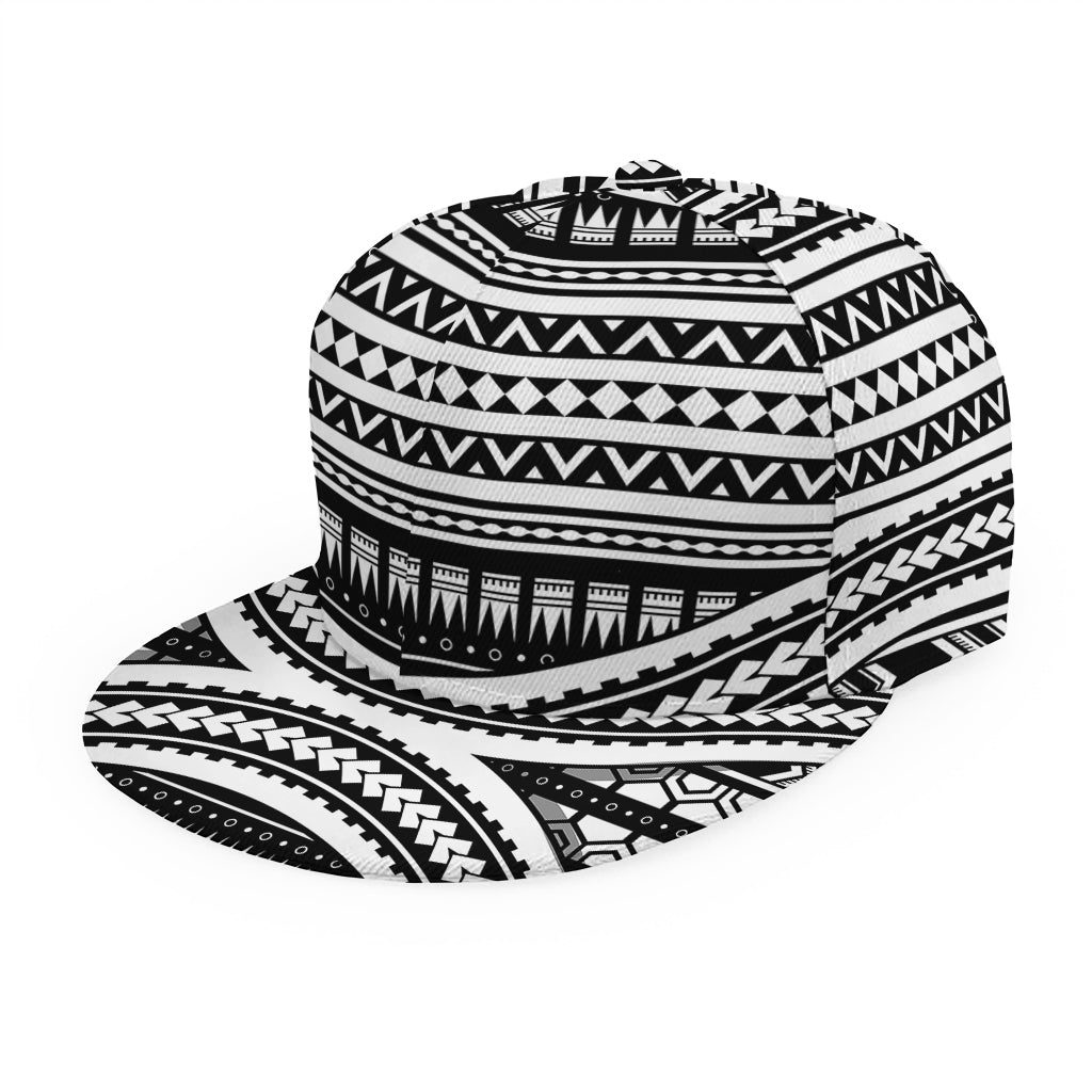 Maori Tattoo Polynesian Tribal Print Snapback Cap