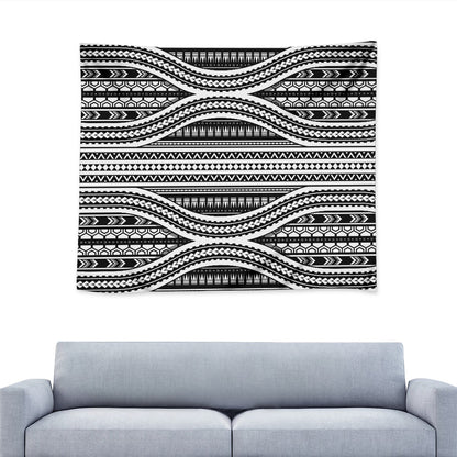 Maori Tattoo Polynesian Tribal Print Tapestry