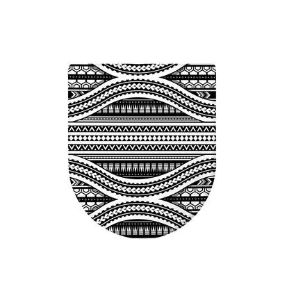 Maori Tattoo Polynesian Tribal Print Toilet Lid Cover