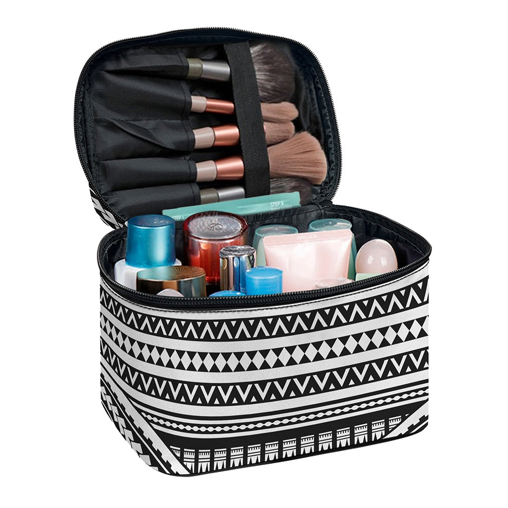 Maori Tattoo Polynesian Tribal Print Travel Makeup Bag