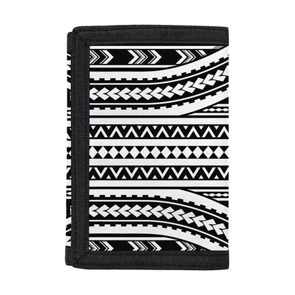 Maori Tattoo Polynesian Tribal Print Trifold Wallet