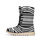 Maori Tattoo Polynesian Tribal Print Winter Boots