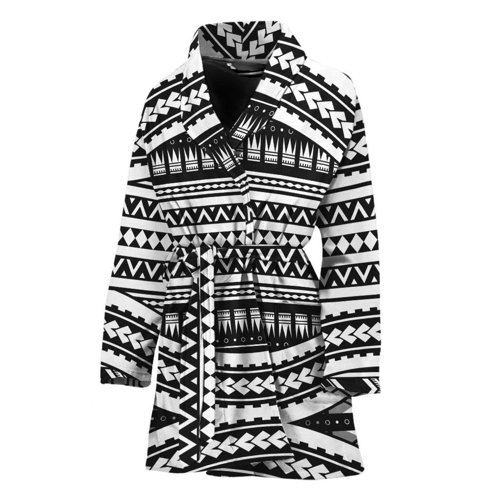 Maori Tattoo Polynesian Tribal Print Women's Bathrobe