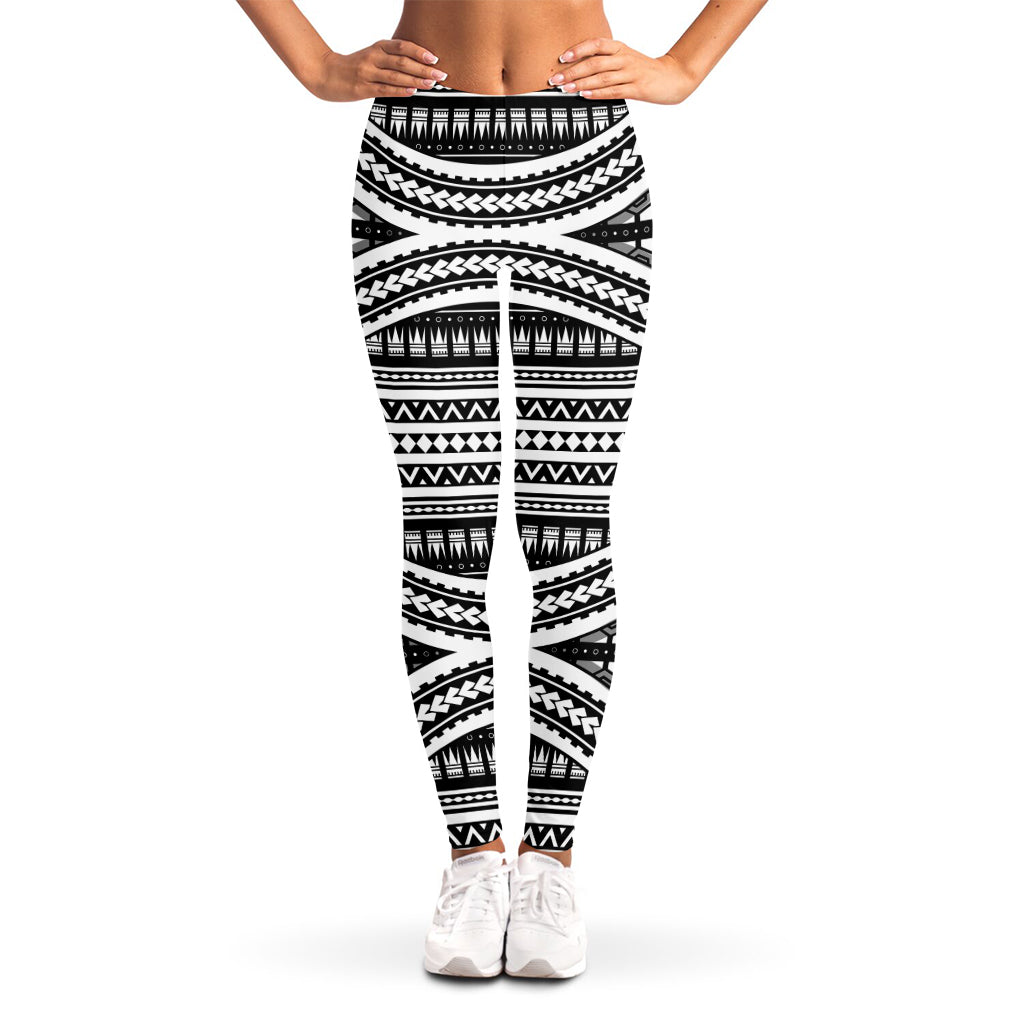 Maori Tattoo Polynesian Tribal Print Women's Leggings