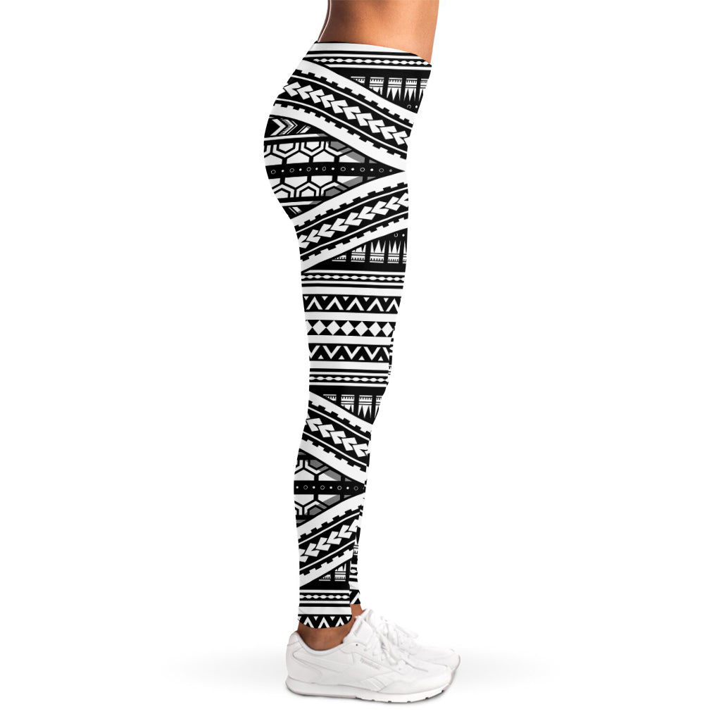 Maori Tattoo Polynesian Tribal Print Women's Leggings