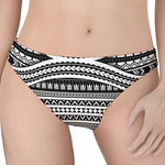 Maori Tattoo Polynesian Tribal Print Women's Thong