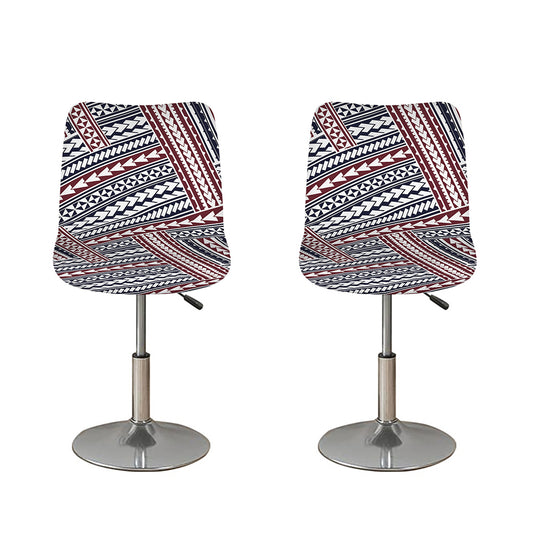 Maori Tribal Pattern Print Bar Stool Covers