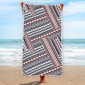 Maori Tribal Pattern Print Beach Towel