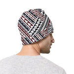 Maori Tribal Pattern Print Beanie