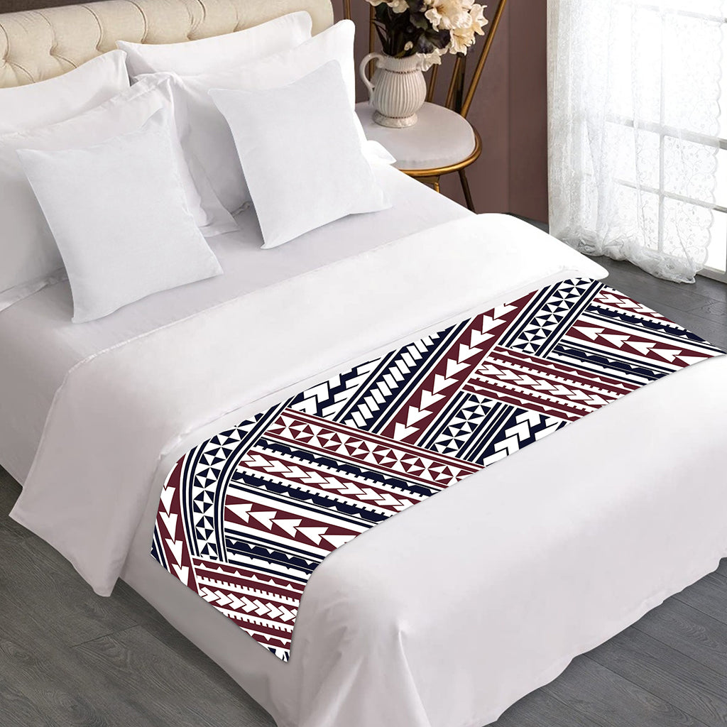 Maori Tribal Pattern Print Bed Runner